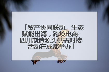 贸产协同联动、生态赋能出海，跨境电商·四川制造源头供需对接活动在成都举办